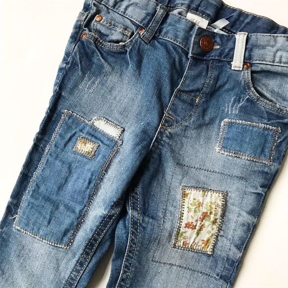 H&M patch detail skinny Jeans EUC 12-18 month - Picture 2 of 3